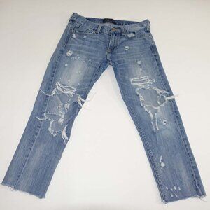 Lucky Brand Women's Sienna Slim Boyfriend Jeans Size 4 / 27 Blue Mid Rise Denim